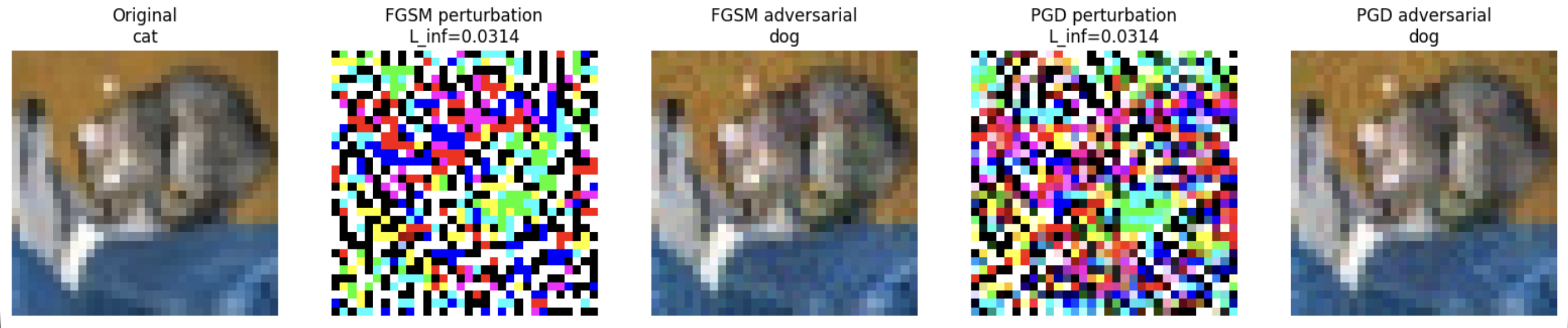 Adversarial attack results